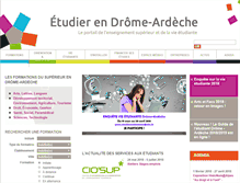 Tablet Screenshot of etudierendromeardeche.fr